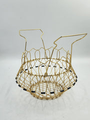 Panier à œufs « magique » pliable doré années 60