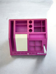 Grand organisateur de bureau Pélican fuchsia années 80/90