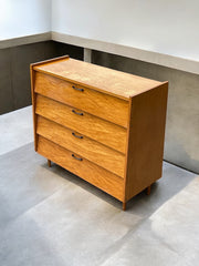 Armoire à chaussures de style commode en bois années 60 pieds compas