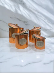 Série de pots à épices en cuivre