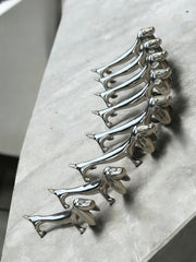 8 repose couverts teckel métal argenté