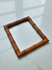 Miroir effet bambou en bois