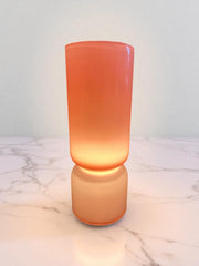 Lampe rose pastel opaline années 80-90