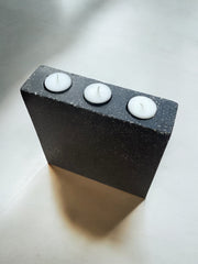 Grand porte-bougies terrazzo noir