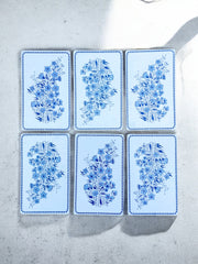 Planches à tartine motif bleu fleurs