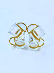 4 tasses jaunes années 80