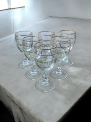 6 verres irish coffee bord doré