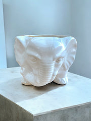 Cache-pot éléphant céramique vintage