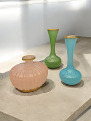Trio de soliflores en opaline de Murano
