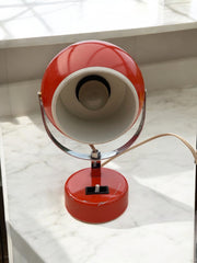 Lampe eyeball orange Space Age années 70