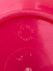 Seau à glaçons pomme S.O.M.M Paris rose années 70