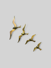 Envolée d’hirondelles en laiton à accrocher au mur