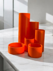 Organisateur de bureau vintage orange