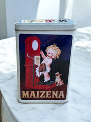 Boîte Maïzena vintage en métal