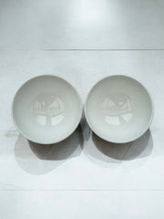 Duo de bols à facettes années 50