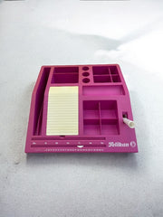 Grand organisateur de bureau Pélican fuchsia années 80/90