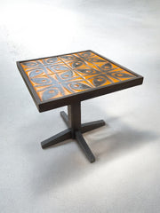 Sellette bois céramique orange