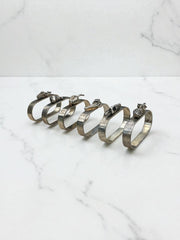 Ronds de serviette fruits et légumes argentés