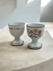 Duo de coquetiers en grès Bergère de France