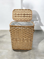 Panier à linge ou rangement rotin et osier