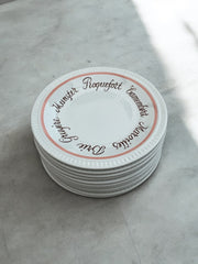 Lot de 12 assiettes à fromage