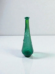 Grande bouteille ou carafe décorative verre vert, verre empoli, Italie, 1970