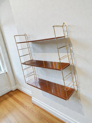 Étagère style tomado dorée années 60