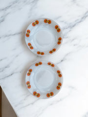 2 grandes assiette Schott Mainz motif oeil de paon