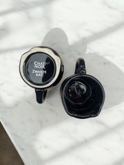 Deux tasses de la marque de café belge Chat Noir années 80