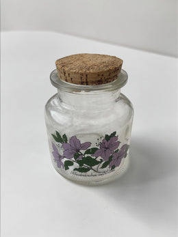 Bocal de rangement fleurs bouchon en liège 1970