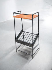 Porte-revues/disques/livres teck 1960