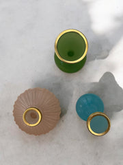 Trio de soliflores en opaline de Murano