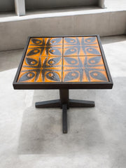 Sellette bois céramique orange