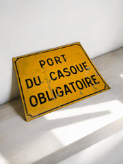 Plaque métal chantier vintage