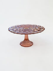 Plat à tarte rose art déco