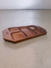 Plateau en teck vintage