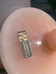 Pot en opaline rose poudré de Murano