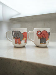 Duo de mugs éléphants amoureux Arcopal
