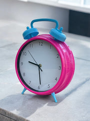 Grande horloge murale ou à déposer pop art fuchsia