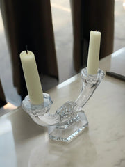 Bougeoir en cristal Val Saint Lambert modèle impérial