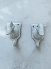 Crochets canard porcelaine