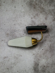 Applique murale opaline laiton métal