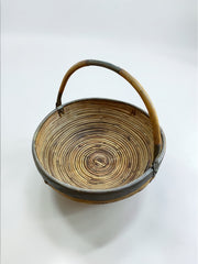 Panier en rotin laiton