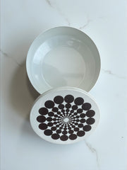 Boîte en métal design années 70 « Dadime », art optique