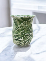 Vase vintage en barbotine chou