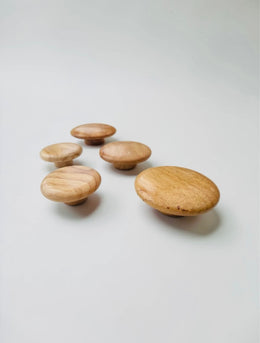 5 grandes patères en bois massif pour porte manteaux minimaliste