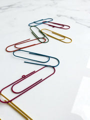 Patère-porte manteau mural en forme de trombones en metal, années 80