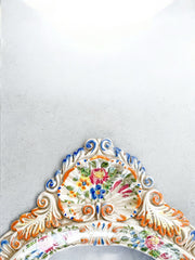 Ancien miroir en faïence