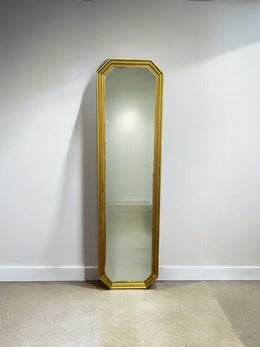 Grand miroir vertical bois doré