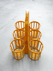 Porte bouteilles jaune vintage Curver